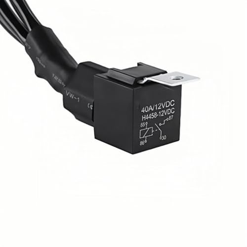 LINJIE Motorcycle Two Lights Wiring Harness Kit 12V Relay Spot Lights Wiring On Off Waterproof Switch Motorcycle Wiring Kit (5ft), Black - Image 5