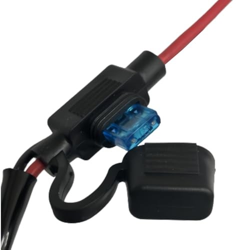 LINJIE Motorcycle Two Lights Wiring Harness Kit 12V Relay Spot Lights Wiring On Off Waterproof Switch Motorcycle Wiring Kit (5ft), Black - Image 4