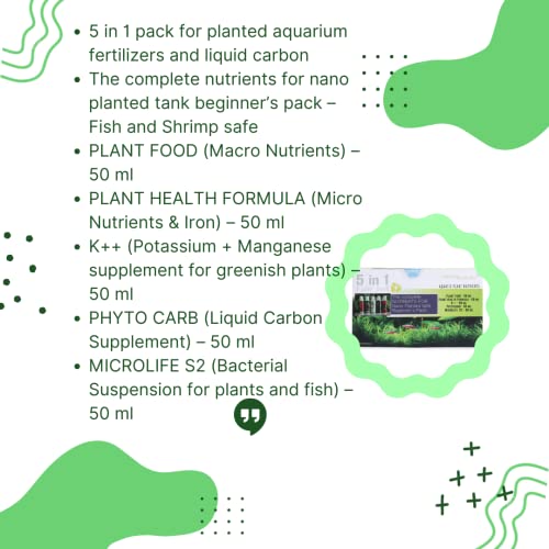 VAYINATO Aquatic Remedies The Complete Nutrients for Nano Planted Tank Beginner's Pack (5 in 1 Value Pack) Aquatic Plant Nutrients Liquid Fertilizer - Image 4