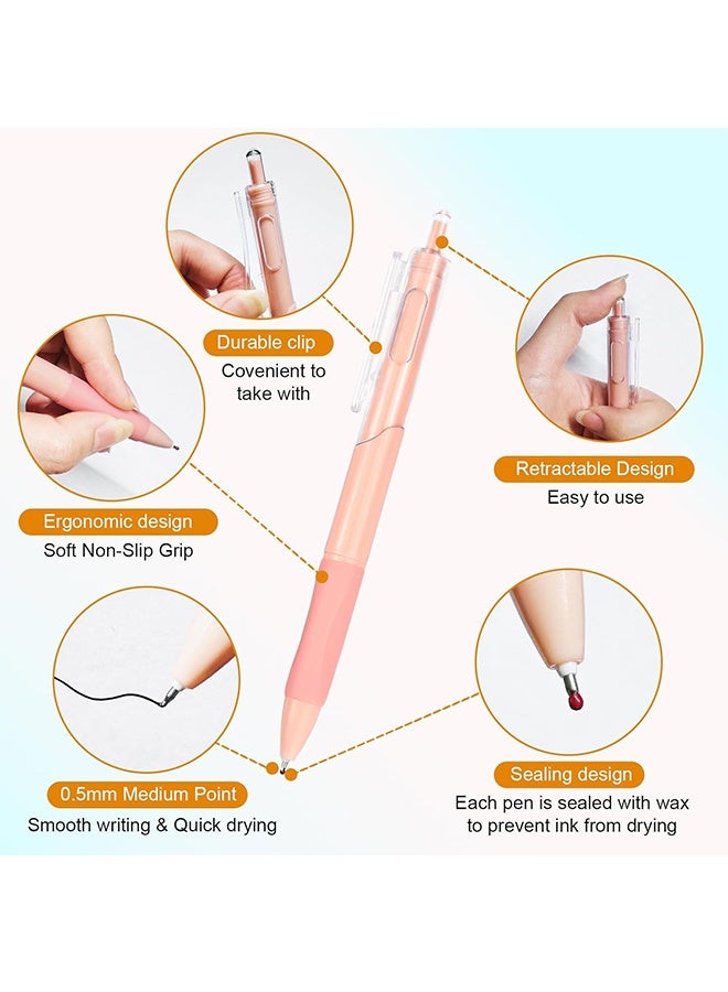 5Pcs 0.5mm Fine Point Ballpoint Pen Box - Black ink, ultra soft grip, smooth writing - Office, school, university, note taking, diary, home and work supplies - Image 2