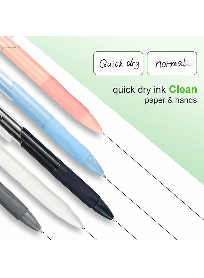 5Pcs 0.5mm Fine Point Ballpoint Pen Box - Black ink, ultra soft grip, smooth writing - Office, school, university, note taking, diary, home and work supplies - Image 3