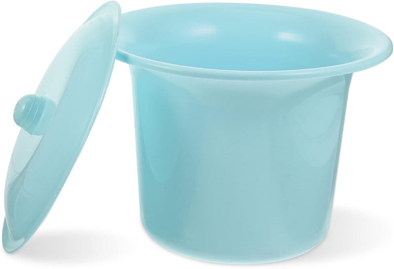 Blue Slim Design Portable Urinal Pot Lid for Boys and Girls Home Hospital Use - Image 1