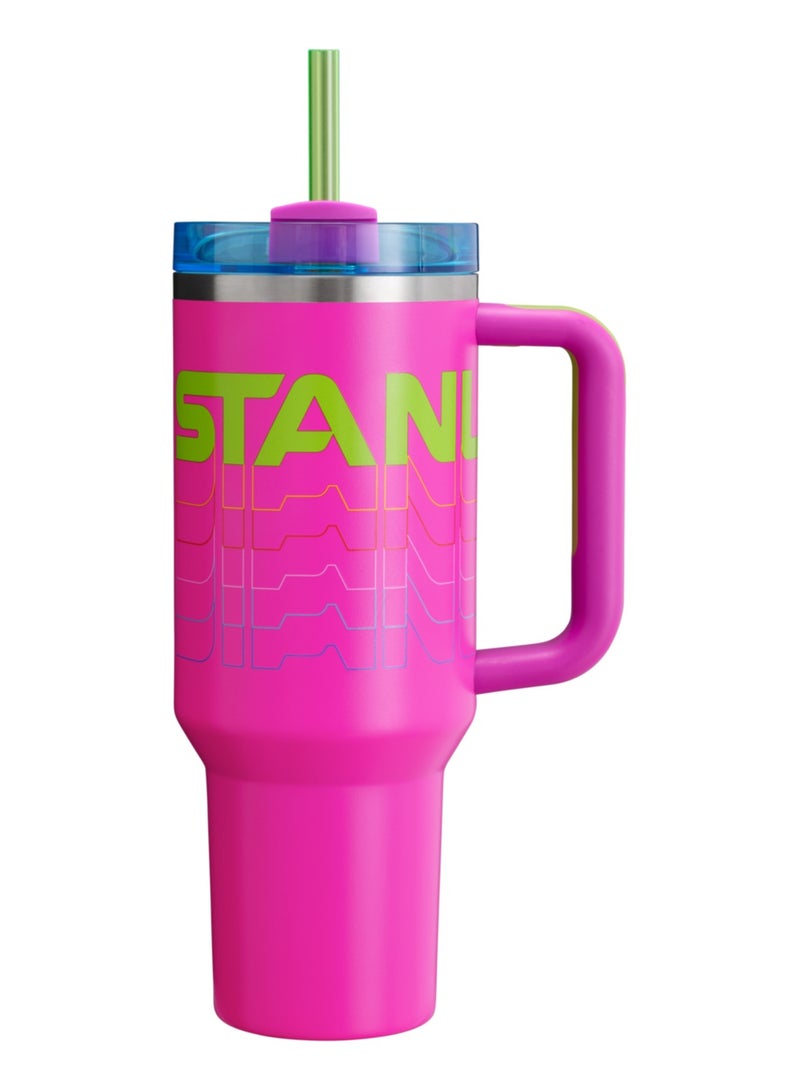 Stanley Reverb 40oz Hot Magenta Stainless Steel Insulated Tumbler with Reusable Straw & Spill-Proof Lid – Large Travel Mug with Double-Wall Vacuum for Hot & Cold Drinks – Eco-Friendly Reusable Cup for Office, Gym, Car, Travel & Everyday Hydration - Image 1