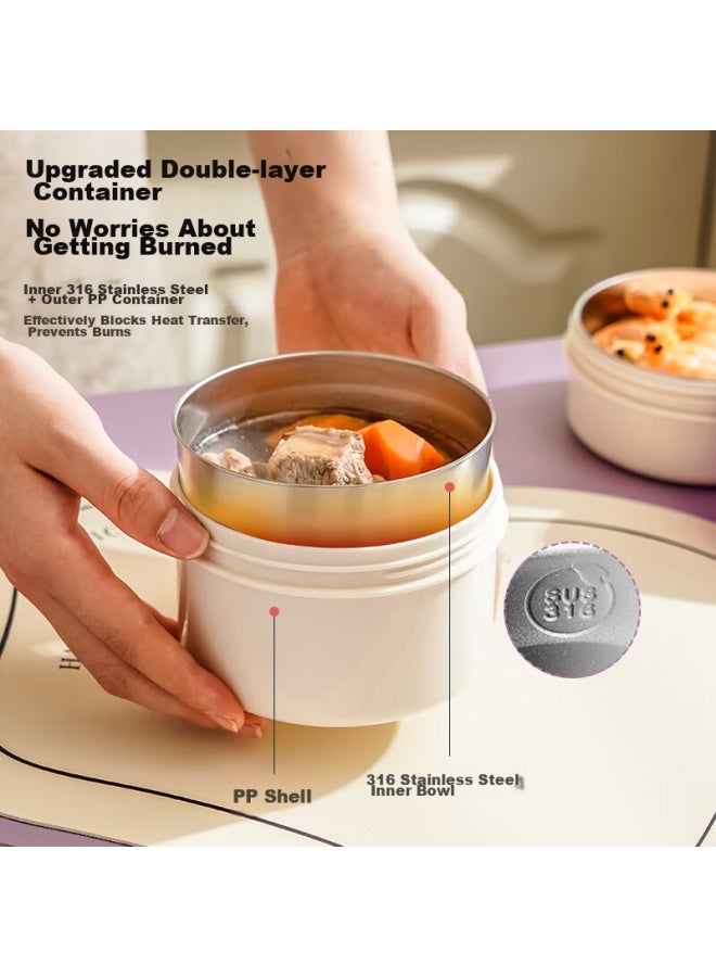 Tafuco Insulated Lunch Box, 316 Stainless Steel, Student Lunch Box, Office Worker Meal Container, Multi-layer Insulated Bucket, Sanrio Collaboration T5613 - Image 1