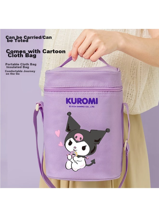 Tafuco Insulated Lunch Box, 316 Stainless Steel, Student Lunch Box, Office Worker Meal Container, Multi-layer Insulated Bucket, Sanrio Collaboration T5613 - Image 2