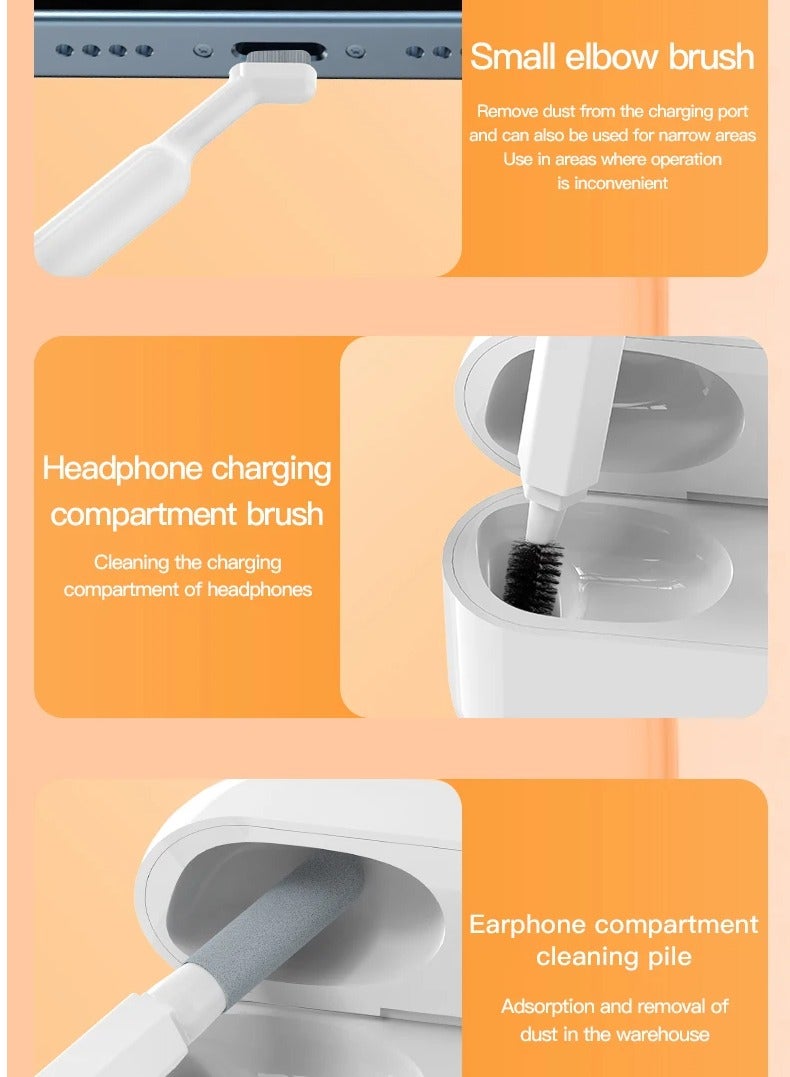 بيتشو مجموعة تنظيف متعددة الاستخدامات 20 في 1 للأجهزة الإلكترونية، فرشاة تنظيف لوحة المفاتيح، مجموعة تنظيف سماعات الرأس لأجهزة AirPods، أداة متعددة لتنظيف الكمبيوتر المحمول، لوحة المفاتيح، سماعات الأذن، الكاميرا، الهواتف المحمولة - Image 3