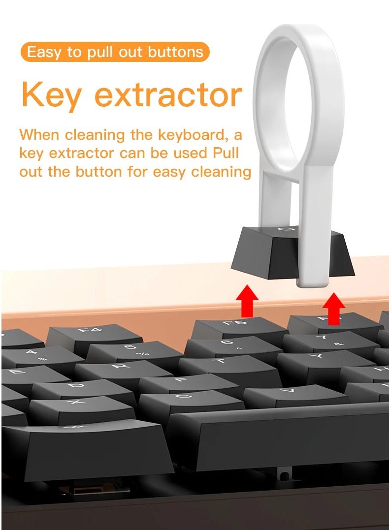 بيتشو مجموعة تنظيف متعددة الاستخدامات 20 في 1 للأجهزة الإلكترونية، فرشاة تنظيف لوحة المفاتيح، مجموعة تنظيف سماعات الرأس لأجهزة AirPods، أداة متعددة لتنظيف الكمبيوتر المحمول، لوحة المفاتيح، سماعات الأذن، الكاميرا، الهواتف المحمولة - Image 5