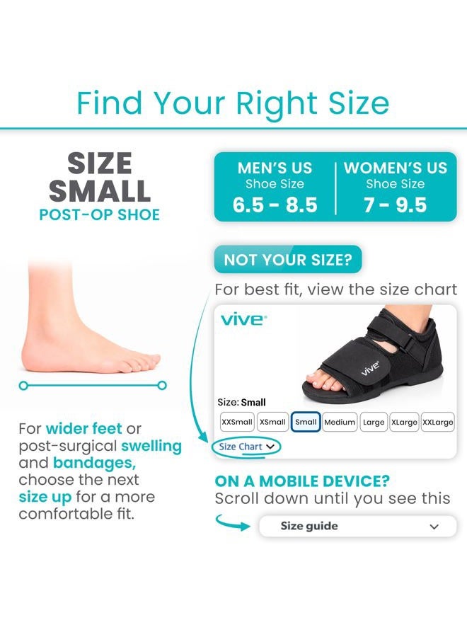 VIVE Post Op Rounded Shoe for Injured Foot - Orthopedic Recovery Shoes for Women, Men - Lightweight, Adjustable Medical Walking Shoe for Post Surgery, Stress Fracture, Bunions, Sprains - Left or Right - Image 3