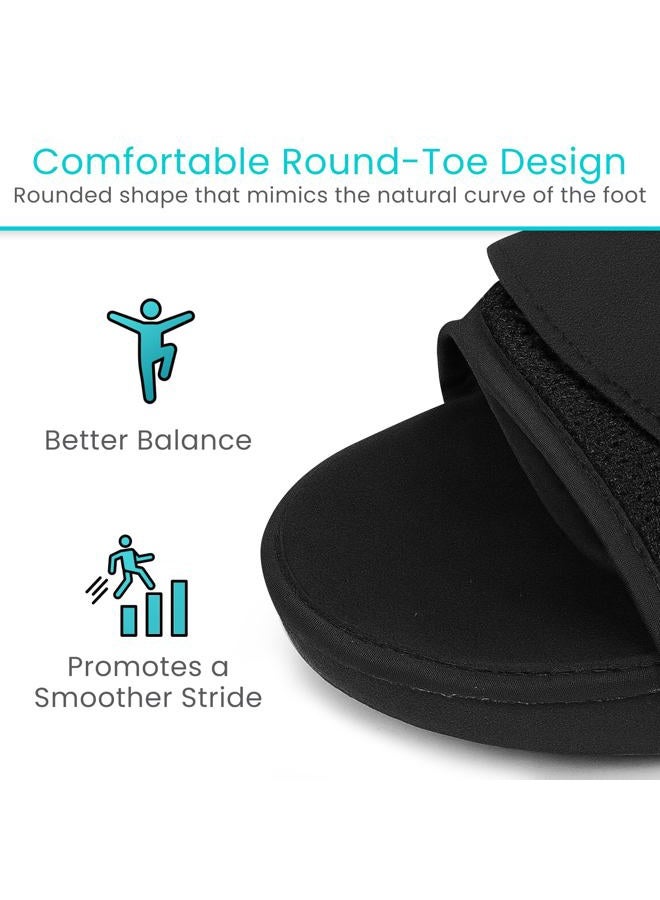 VIVE Post Op Rounded Shoe for Injured Foot - Orthopedic Recovery Shoes for Women, Men - Lightweight, Adjustable Medical Walking Shoe for Post Surgery, Stress Fracture, Bunions, Sprains - Left or Right - Image 4