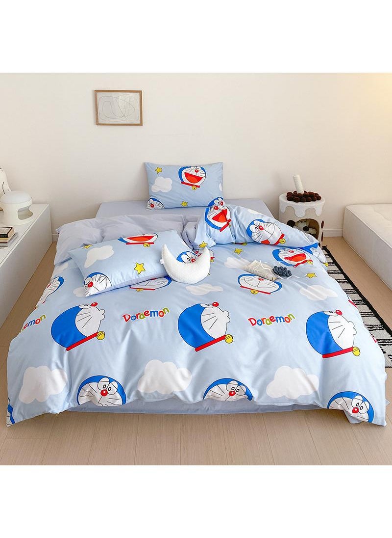 Generic 4-Piece Doraemon Cotton Comfortable Set Fitted Sheet Set Children'S Day Gift Birthday Gift  - Image 1