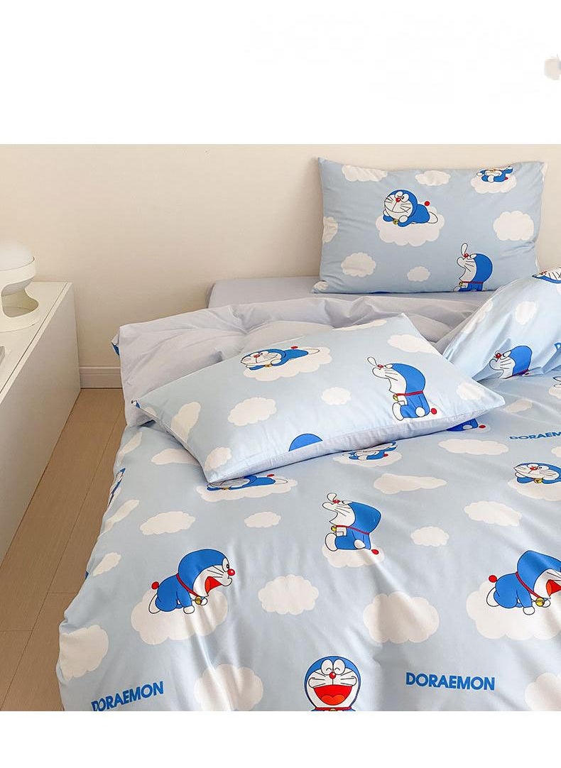 Generic 4-Piece Doraemon Cotton Comfortable Set Fitted Sheet Set Children'S Day Gift Birthday Gift  - Image 3