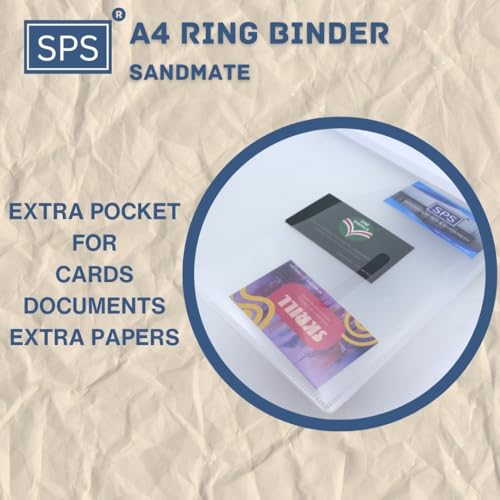 SPS A4 Size 2D Ring Binder File, Office File for Certificates and Documents, Matte - Pack of 8 - Image 4