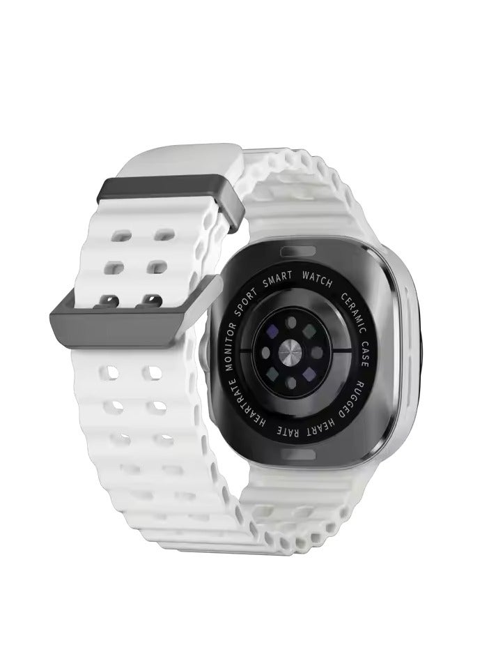Smart Watch 7 Ultra Men Women NFC Compass IP68 Waterproof Heart Rate SpO2 Sport Smartwatch for Android IOS New (White) - Image 2