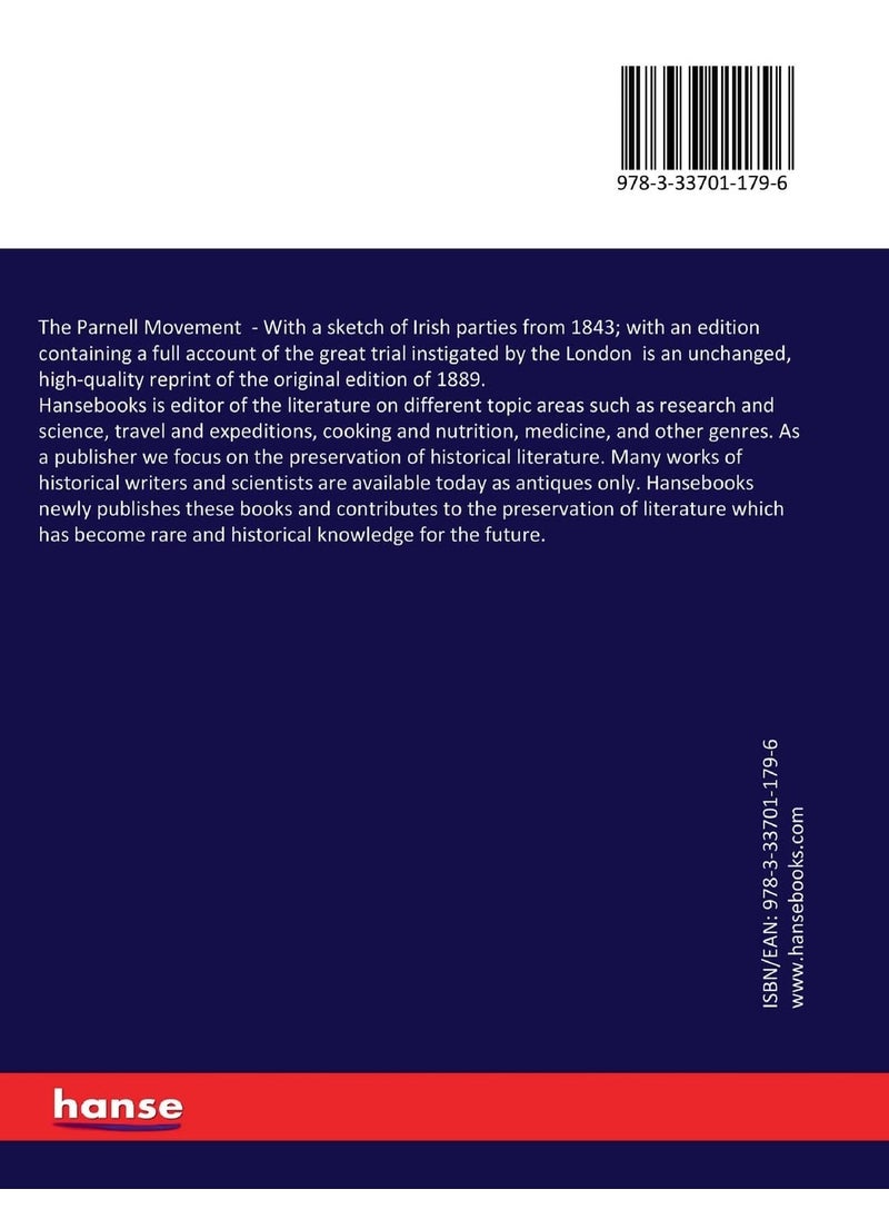 null - The Parnell Movement: With a sketch of Irish parties from 1843; with an edition containing a full account of the great trial instigated by the London - Image 1