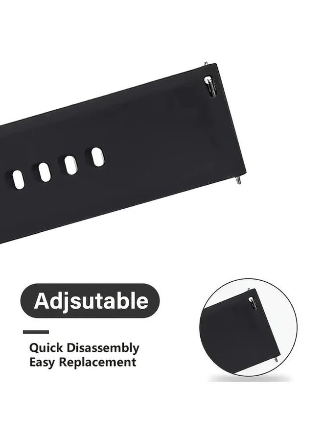 Grey 18mm Quick Release Watch Strap For Samsung Watches Adjustable Band - Image 4