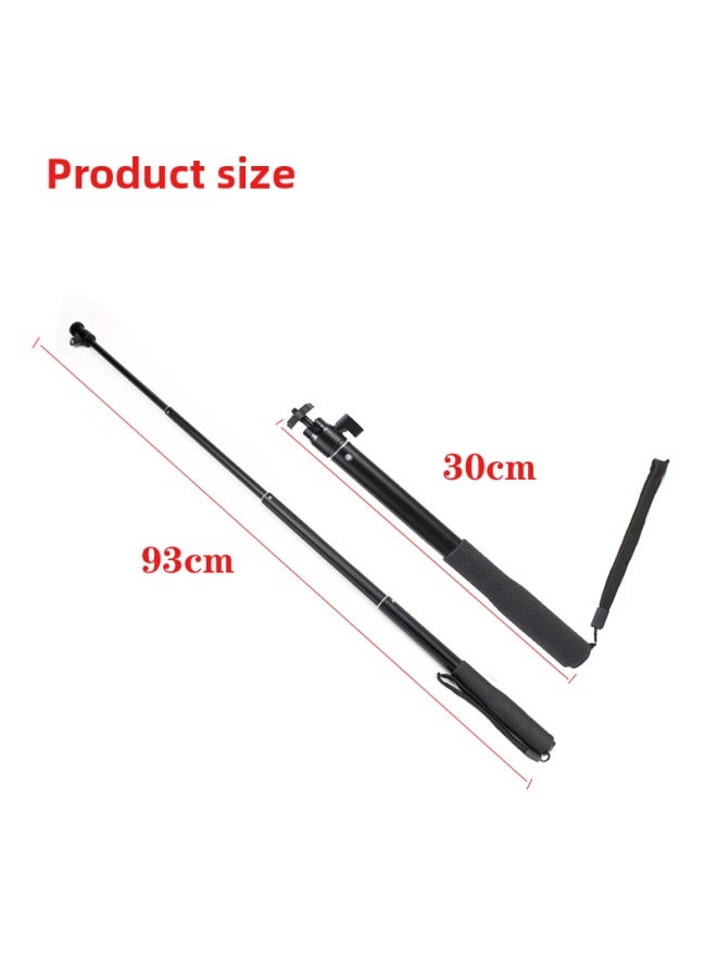 Feiyu V2 Extension Rod Three-axis PTZ Telescopic Photo Gopro Selfie Stick Handheld Stabilizer Extension Rod-Color:93CM Metal PTZ