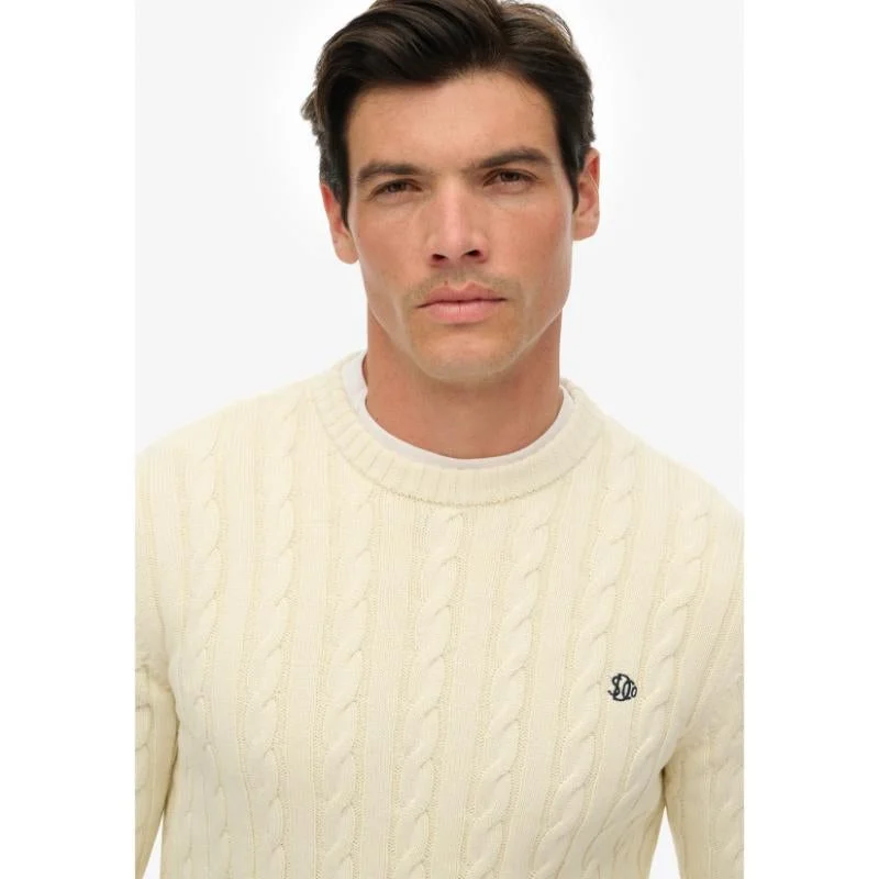 Superdry  Cotton Cable Knit Crew for Men | Best Price UAE