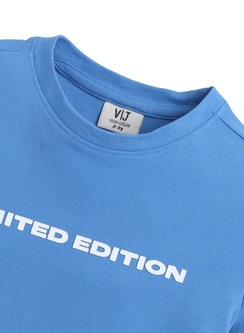 Victor And Jane  Boys' "LIMITED EDITION" Cotton T-Shirt – Blue (2Y-9Y) for Men | Best Price UAE