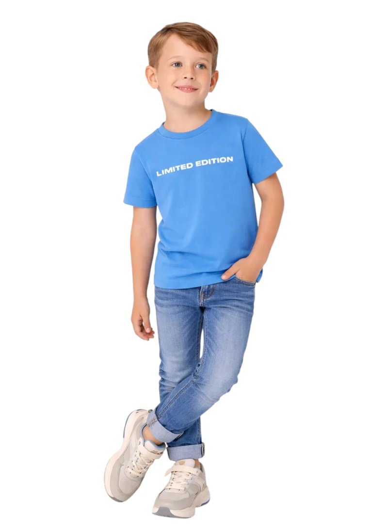 Victor And Jane  Boys' "LIMITED EDITION" Cotton T-Shirt – Blue (2Y-9Y) for Men | Best Price UAE