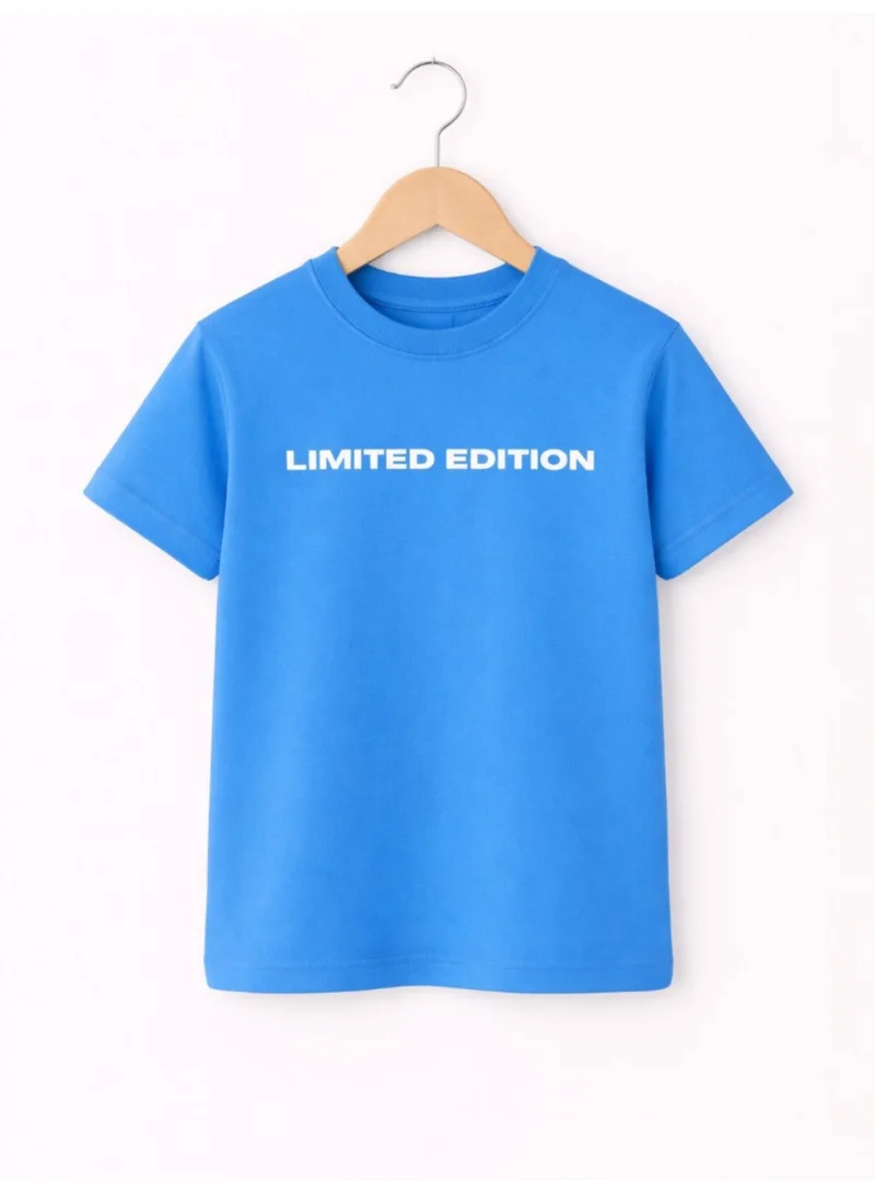 victor and jane Boys' "LIMITED EDITION" Cotton T-Shirt – Blue (2Y-9Y)