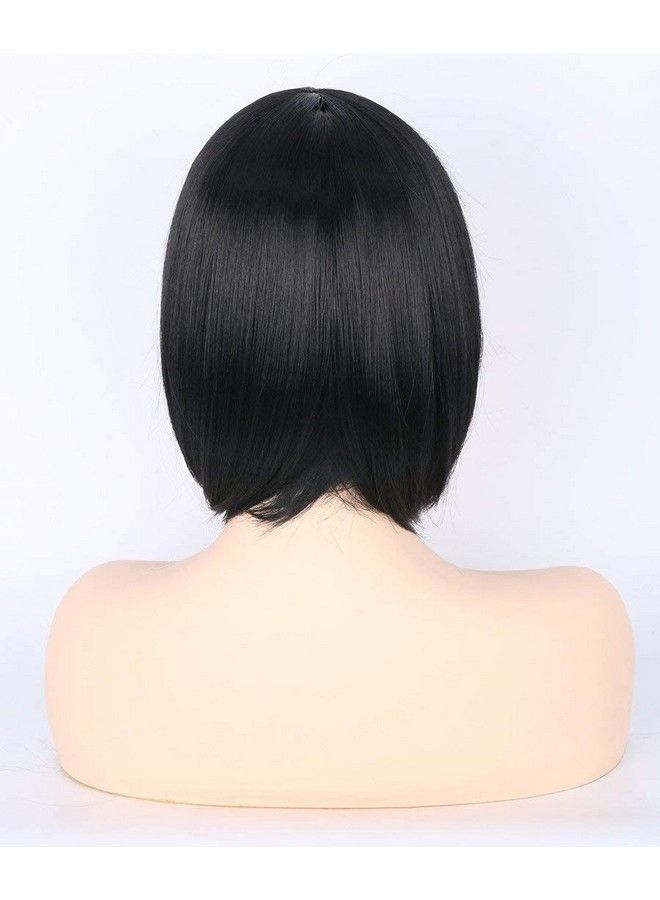 Samyak Women Short Full Head Bob Hair Wig With Bangs Stylish Cosplay Party Replacement Hair Wig - Image 3