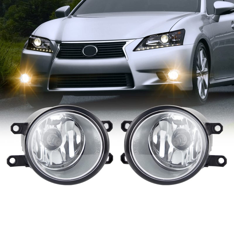 Fog Light Assembly Replacement for 20112013 CT200h 20112014 IS250350 Toyota 4Runner Avalon Camry Highlander Matrix Prius Rav4 Tacoma With H11 12V 55W Halogen Bulbs 1 Pair