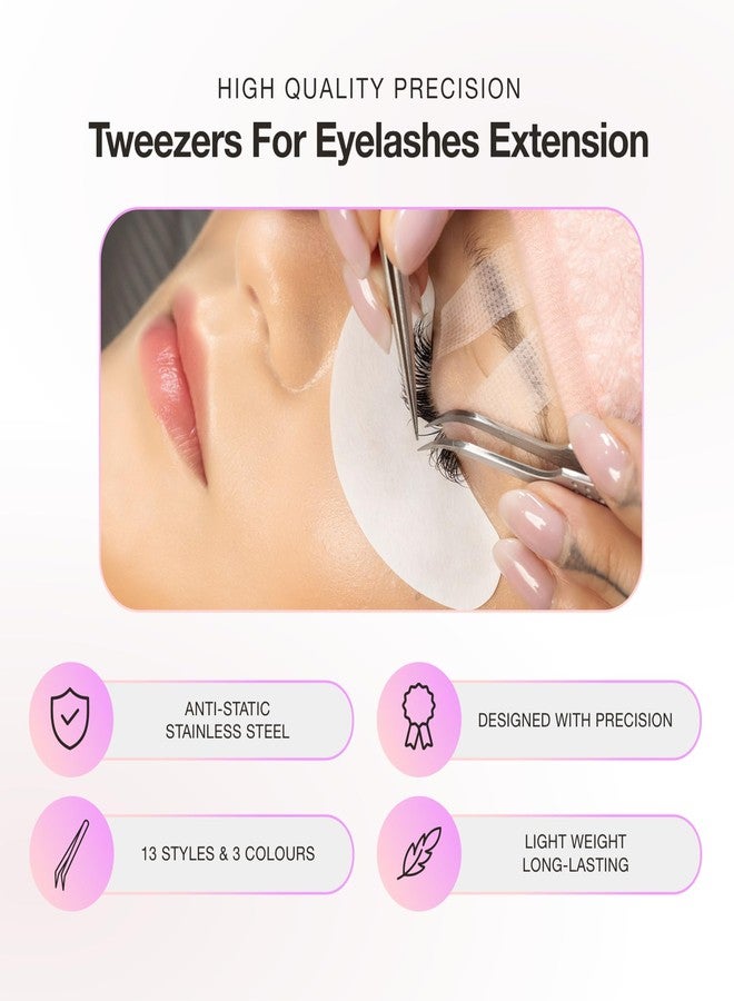 Curacoro Lash Tweezer - Professional & Precision Fiber Tip Grip Lash Tweezers for Eyelash Extensions, Multi Shapes & Purposes Tweezers for Volume, Isolation & Classic Lashes (Gold, Move It - Image 4