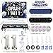 Nigifter 11th Birthday Decorations for Boys Girls 54 PCS Blue Black Party Decorations 11 Year Old Boy Birthday Party Supplie with Banner Backdrop Hanging Swirls Tablecloth Bruh Im 11 Party Supplies - Image 4