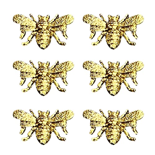 Gold Bumble Bee Decor Set of 6 Cute Honey Bee Kitchen Magnets Strong Refrigerator Magnets Whiteboard