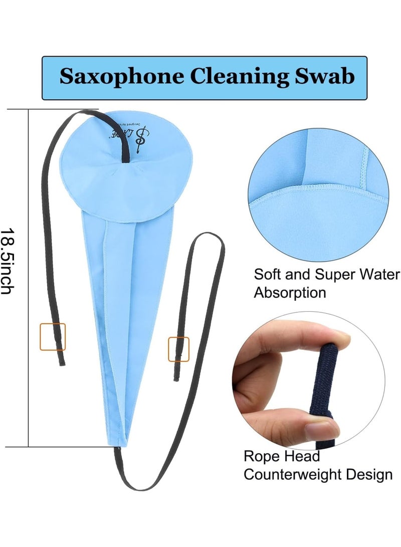 SYOSI Saxophone Cleaning Kit, 4 in 1 Saxophone Swab Set with Mouthpiece Brush and Cleaning Cloth for Alto Tenor Soprano Sax and Other Wind Woodwind Instruments, Easy to Use for Students and Professionals - Image 3