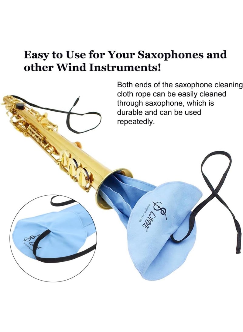SYOSI Saxophone Cleaning Kit, 4 in 1 Saxophone Swab Set with Mouthpiece Brush and Cleaning Cloth for Alto Tenor Soprano Sax and Other Wind Woodwind Instruments, Easy to Use for Students and Professionals - Image 2