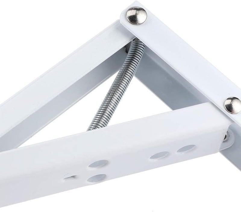 Heavy Duty Metal Folding Shelf Brackets 2PCS Triangular Wall Table Support - Image 5
