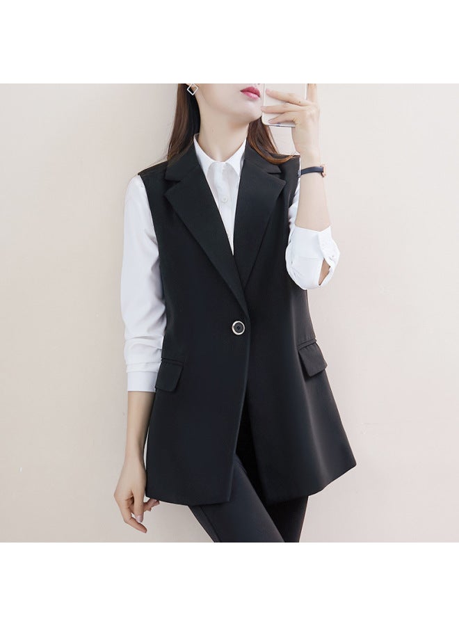 735 Spring And Autumn Suit Vest Women's Vest High-end Girl Outer Vest Plus Size This Year Popular Vest 2023 