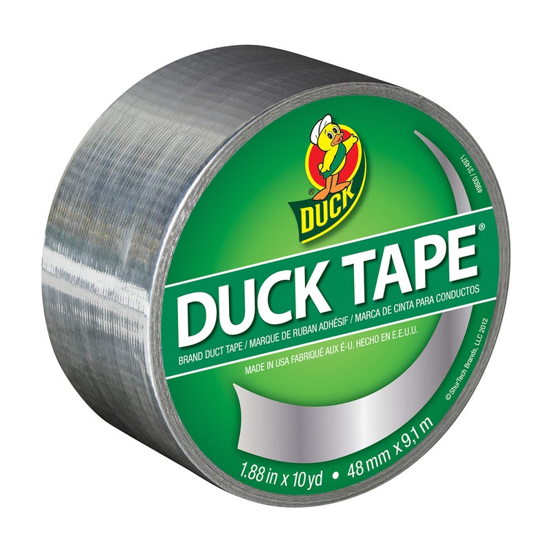 Duck Brand 280621 Metallic Color Duct Tape, Chrome, 1.88 Inches x 10 Yards, Single Roll, 1.88" x 10 yd - Image 1