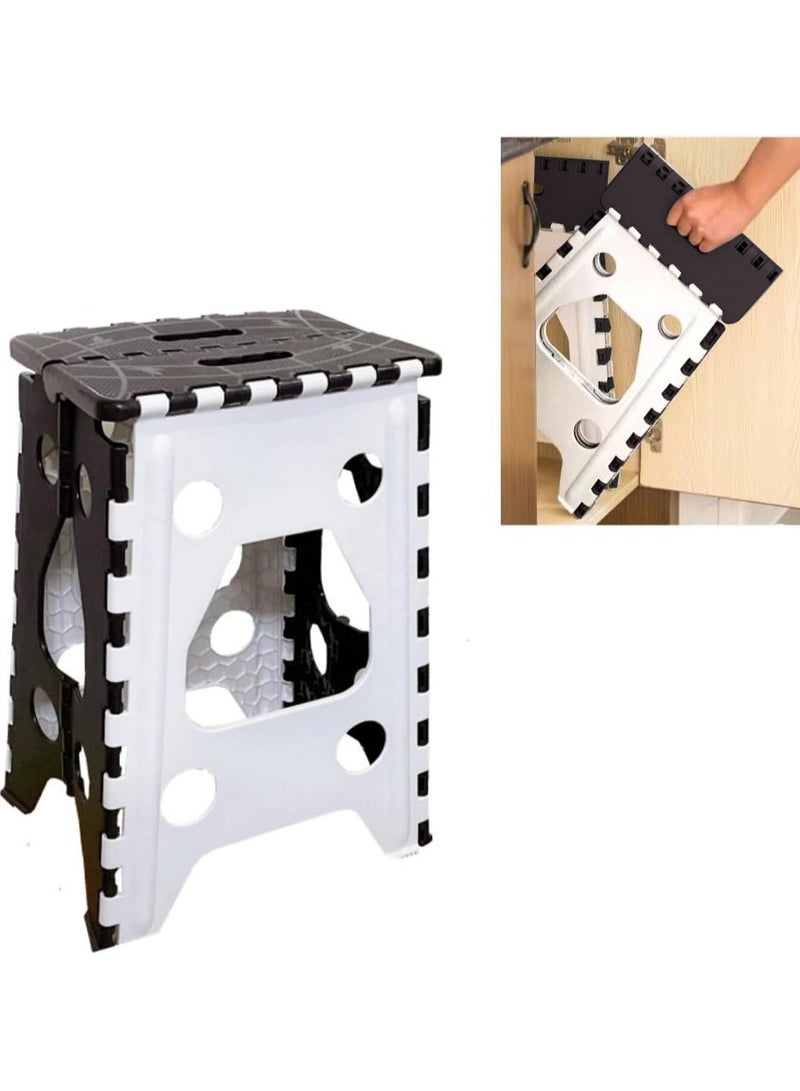 XiuWoo Lightweight Portable Large Non-Slip Foldable Step Stool, Folding Chair, Heavy Duty Step Stools, Potty Training Step Stool for Kids and Adults with Handle for Office, Home - Image 1