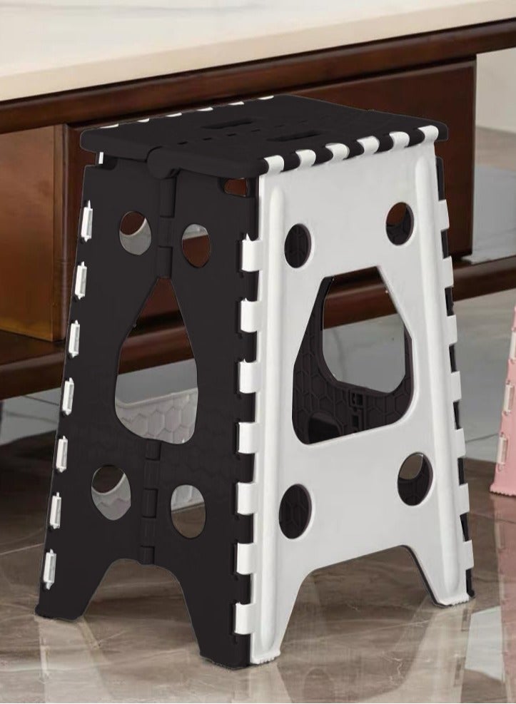 XiuWoo Lightweight Portable Large Non-Slip Foldable Step Stool, Folding Chair, Heavy Duty Step Stools, Potty Training Step Stool for Kids and Adults with Handle for Office, Home - Image 2