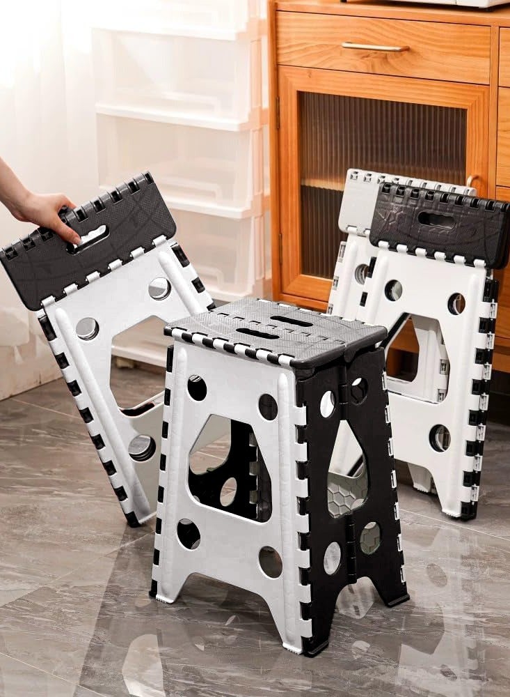 XiuWoo Lightweight Portable Large Non-Slip Foldable Step Stool, Folding Chair, Heavy Duty Step Stools, Potty Training Step Stool for Kids and Adults with Handle for Office, Home - Image 4