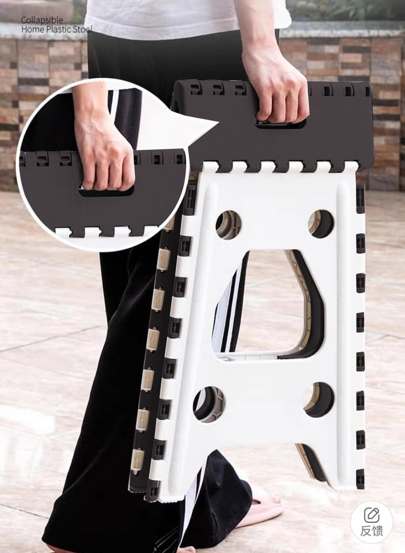 XiuWoo Lightweight Portable Large Non-Slip Foldable Step Stool, Folding Chair, Heavy Duty Step Stools, Potty Training Step Stool for Kids and Adults with Handle for Office, Home - Image 5