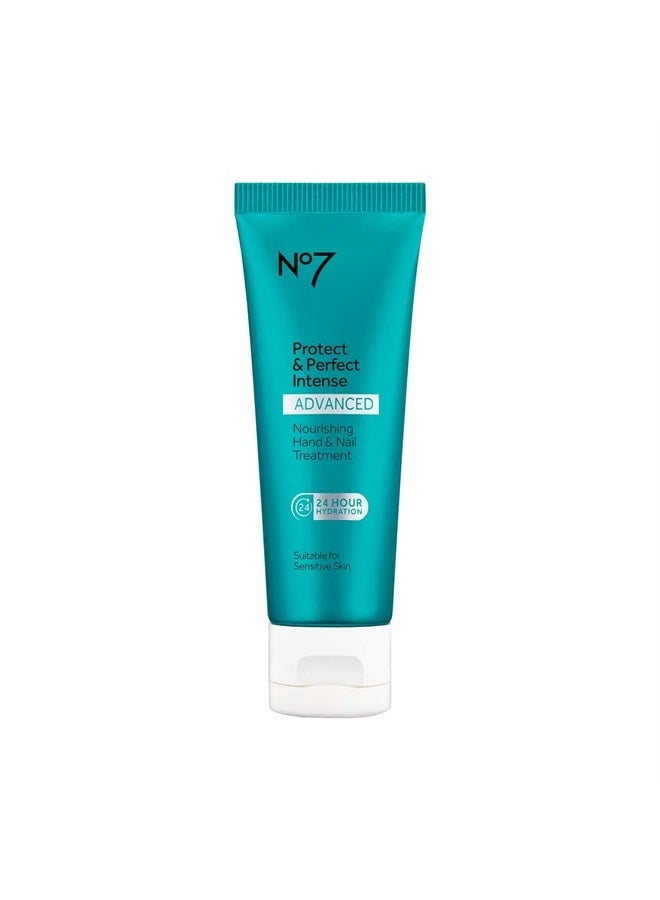 No7 Protect & Perfect Intense Advanced Nourishing Hand and Nail Cream - Anti Aging Hand Cream with Vitamin B5 - Contains Matrixyl 3000+ Collagen Peptide Anti Wrinkle Technology (75 ml) - Image 1