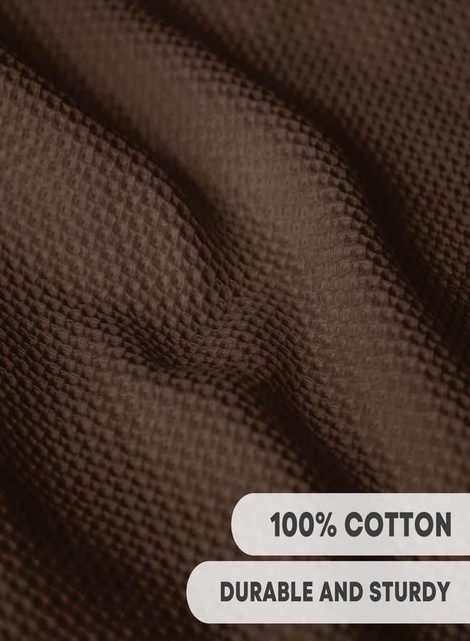 Artoid Mode 100% Cotton Beige Dark Coffee Brown Waffle Weave Kitchen Dish Cloths, 12x12 Inch Ultra Soft Absorbent Quick Drying Set of 6, Multicolor - Image 2