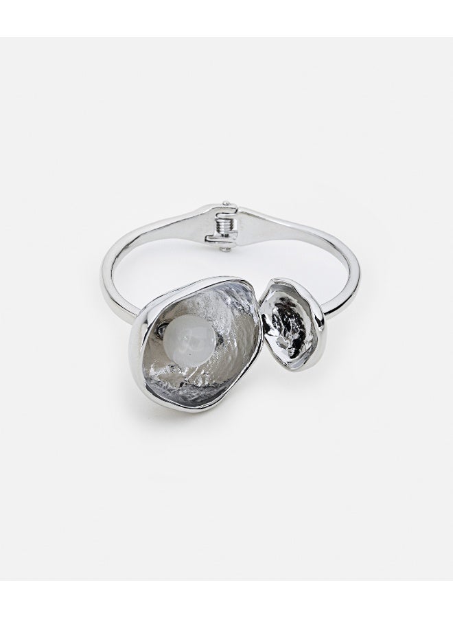Ipekyol Metal Bracelet With Faux Pearl  - Image 1