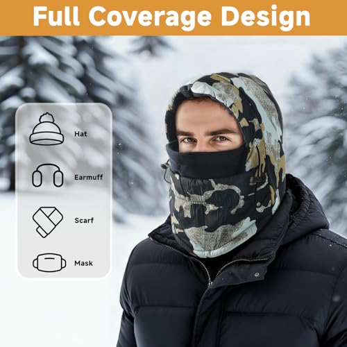 Clothclose Balaclava Ski Mask for Men, Lining Windproof Ski Face Mask for Women, Adjustable Winter Cold Weather Face Cover - Image 2