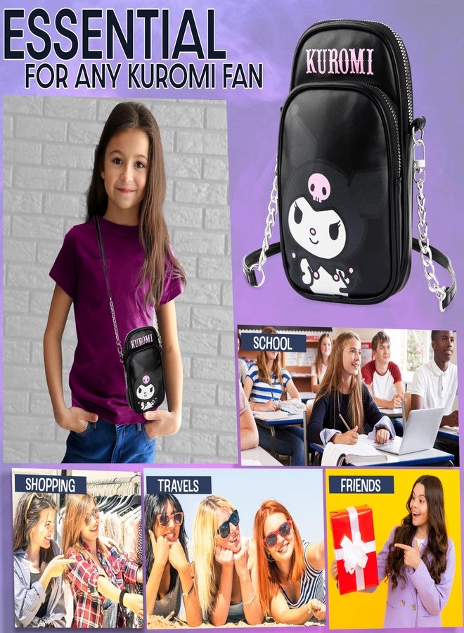Get Trend Kuromi Girls Cross body Phone Bag (Black Kuromi) - Image 2