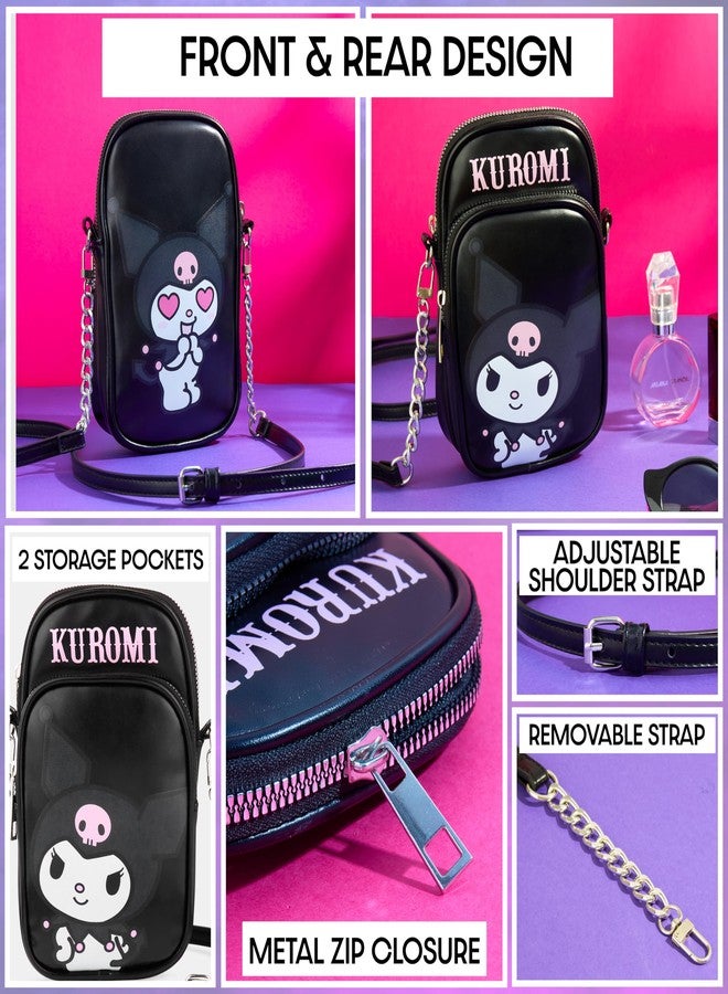 Get Trend Kuromi Girls Cross body Phone Bag (Black Kuromi) - Image 4