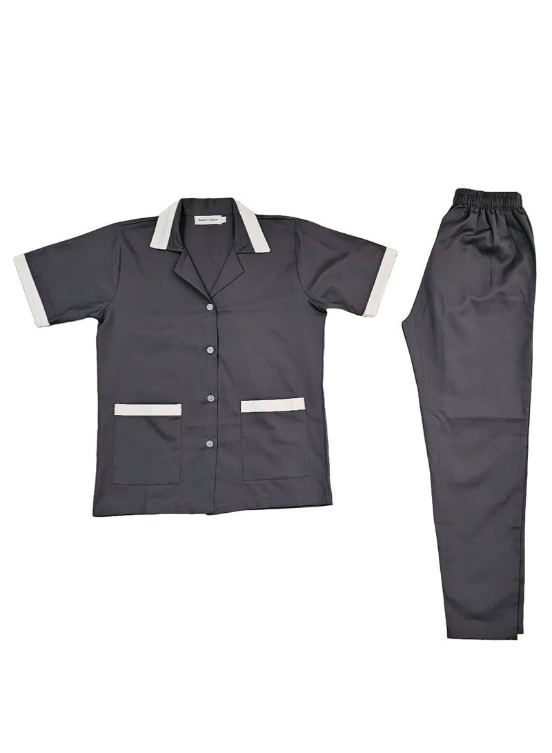 رناز يونيفورم طقم خادمة منزل مع أزرار - Image 4