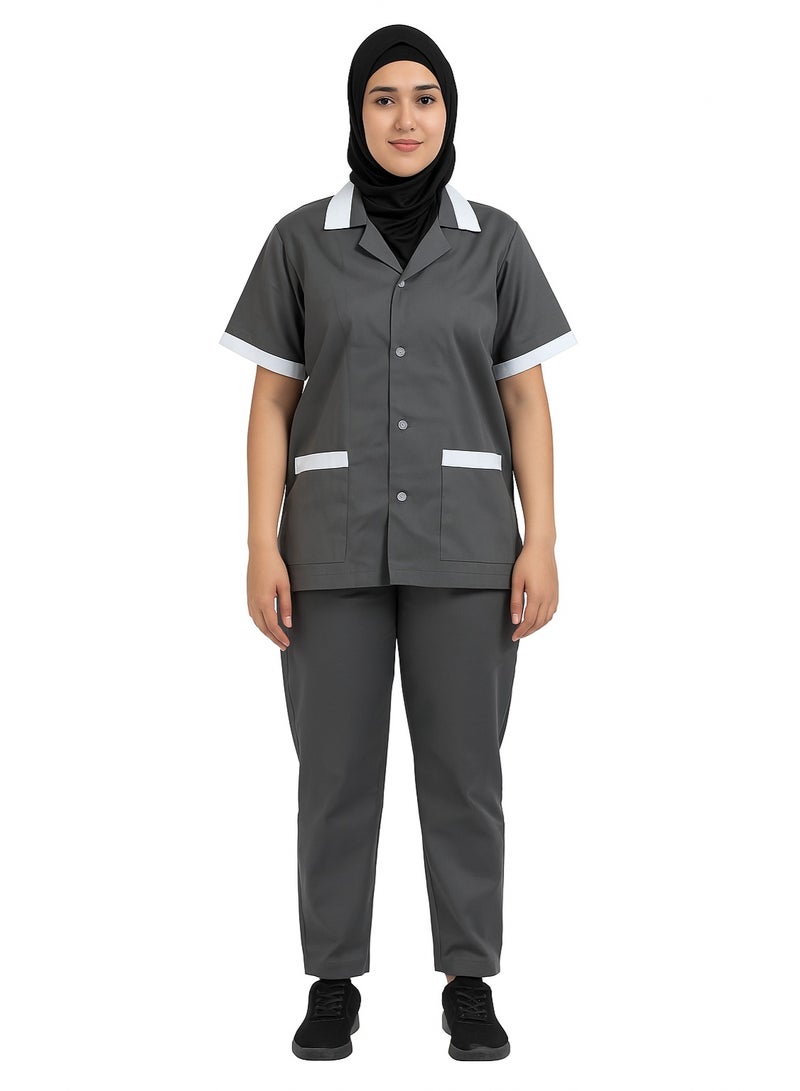 رناز يونيفورم طقم خادمة منزل مع أزرار - Image 5