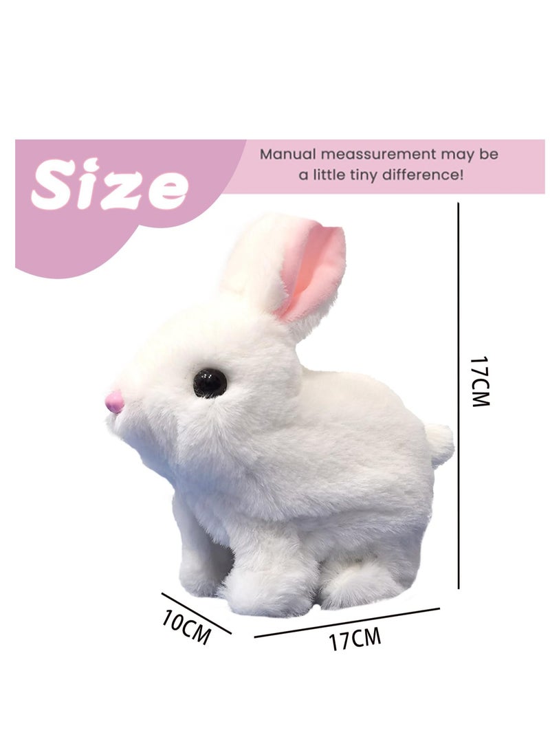 Raxoom Plush Interactive Toy,Hopping Rabbit Interactive Electronic Pet Plush Bunny Toy with Sounds and Movements,Animated Walking Wiggle Ears Twitch Nose Gift for Toddlers Birthday,Companion Animal for Kids - Image 3