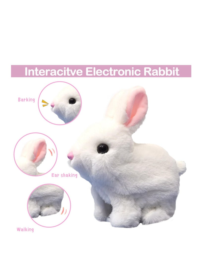 Raxoom Plush Interactive Toy,Hopping Rabbit Interactive Electronic Pet Plush Bunny Toy with Sounds and Movements,Animated Walking Wiggle Ears Twitch Nose Gift for Toddlers Birthday,Companion Animal for Kids - Image 4