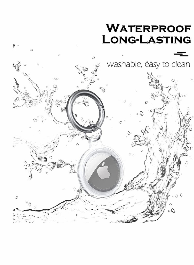 SYOSI 4Pcs Soft TPU Case Fit for AirTags, Anti-Scratch Protective Skin Cover with Keychain, Safety Fit for Air Tags Tracking Locator Anti-Lost Tracker Finder Protector - Image 4