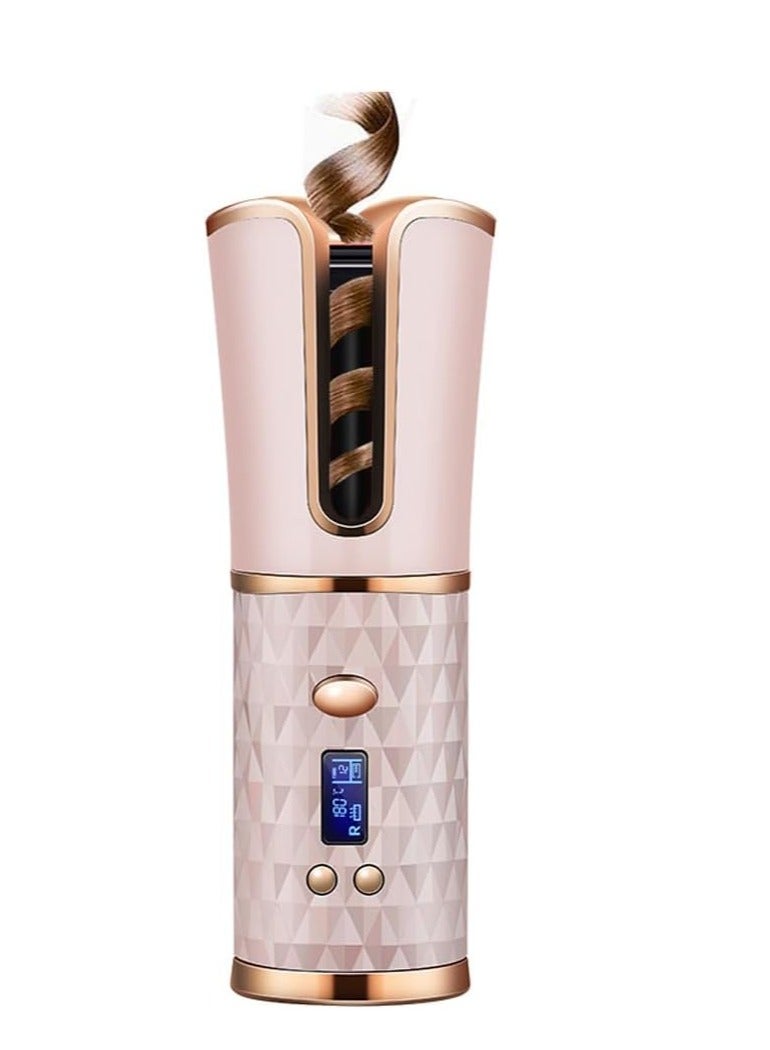 Benice Hair Curler,Curler,Rotating Curling Wand Curling Tongs, Cordless Auto Curler,Long Lasting with Ceramic Professional Hair Crimper LCD Display 6 Kinds of Temp. Control  Timer Settings Curler - Image 1
